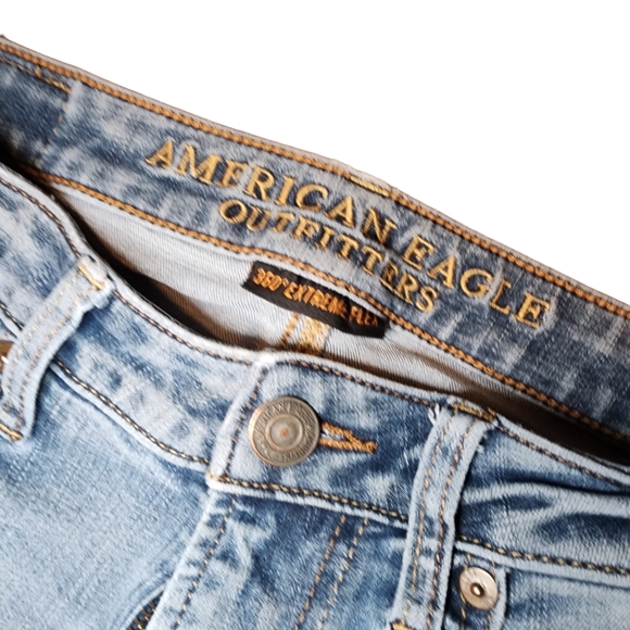 American Eagle Outfitters Slim Straight Distressed Stretch Jean - Picture 5 of 7